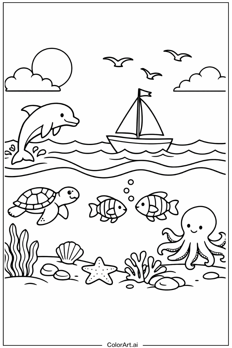 Ocean with Open ocean Theme