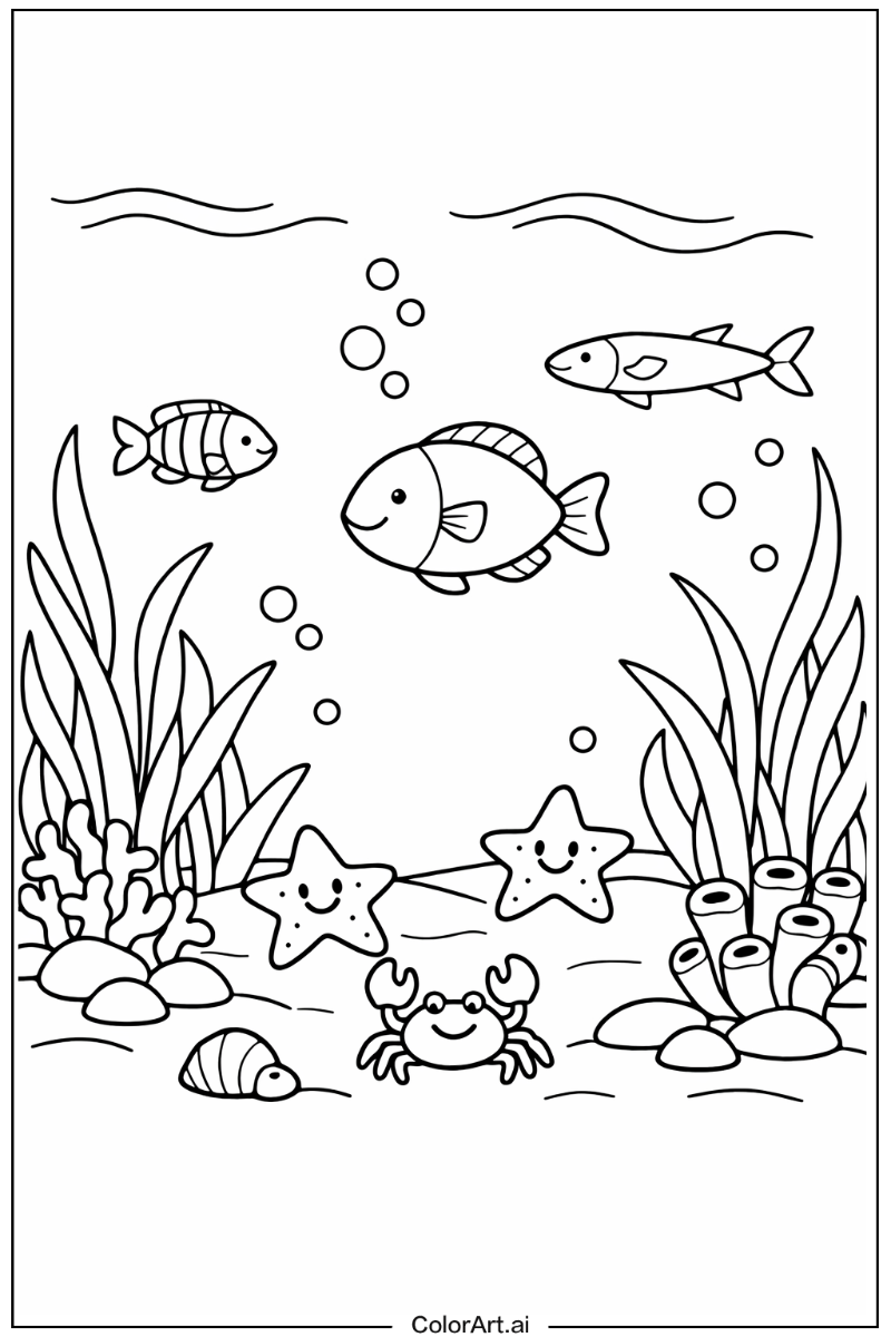 Ocean with Seagrass meadow Theme