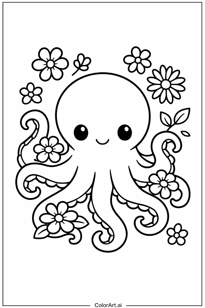 octopus with Flowers 3