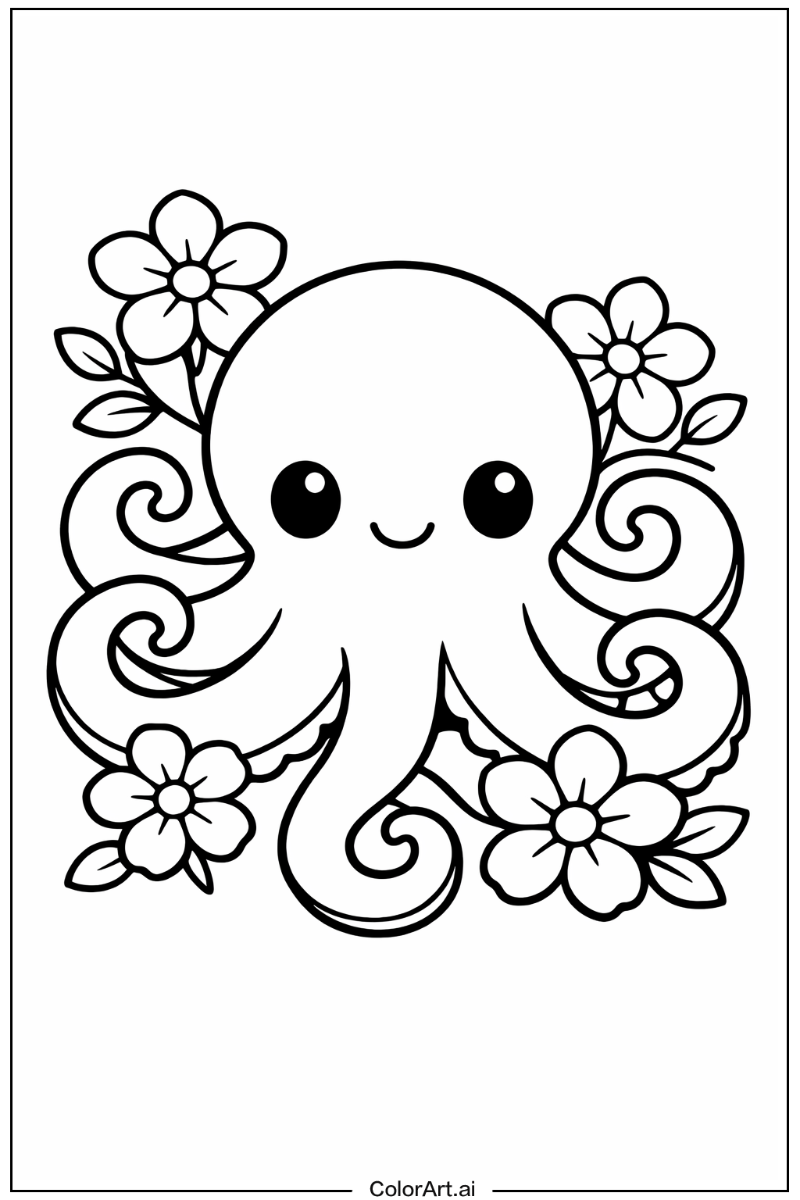 octopus with Flowers 5
