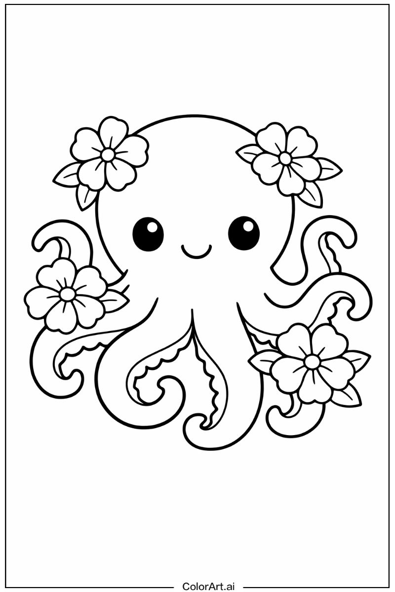 octopus with Flowers 1