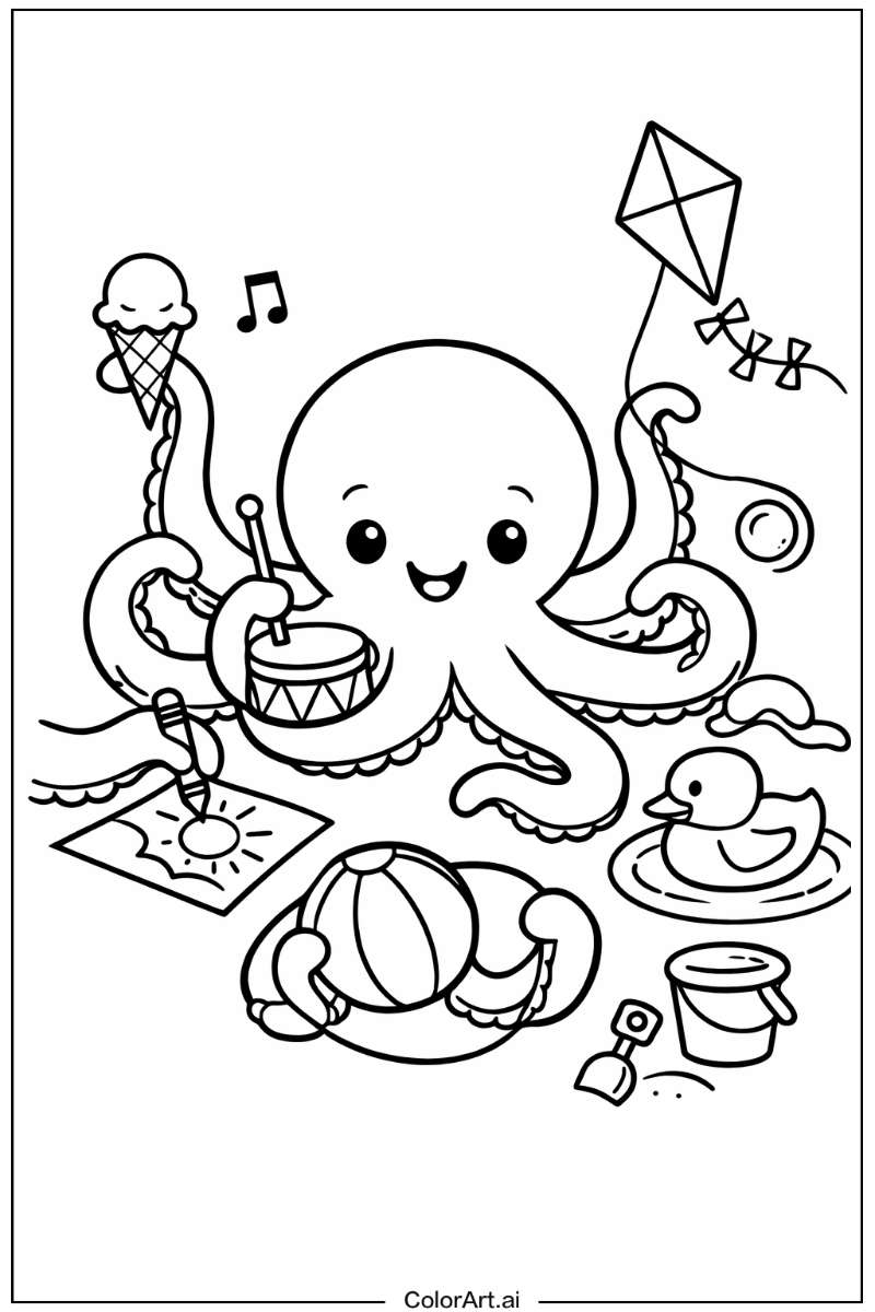 octopus Having Fun 1