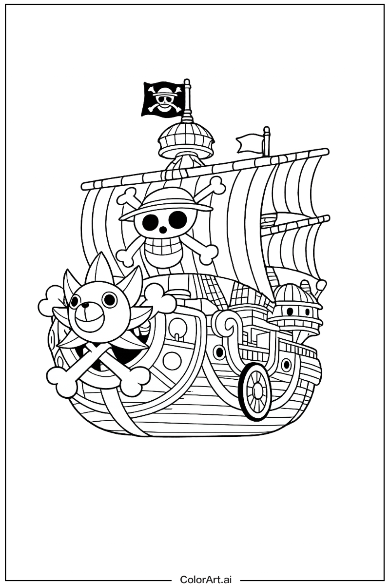 Thousand sunny ship One Piece Design