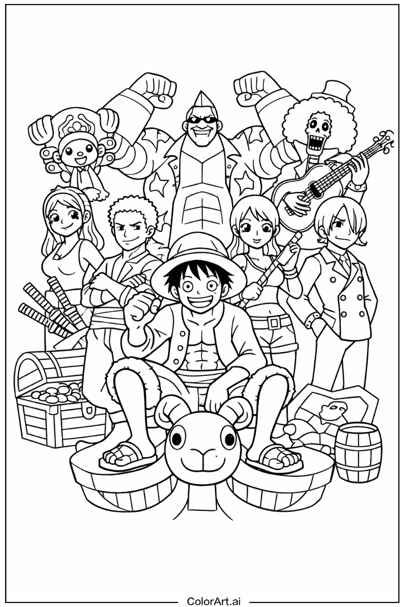 Straw hat pirates adventure One Piece Design