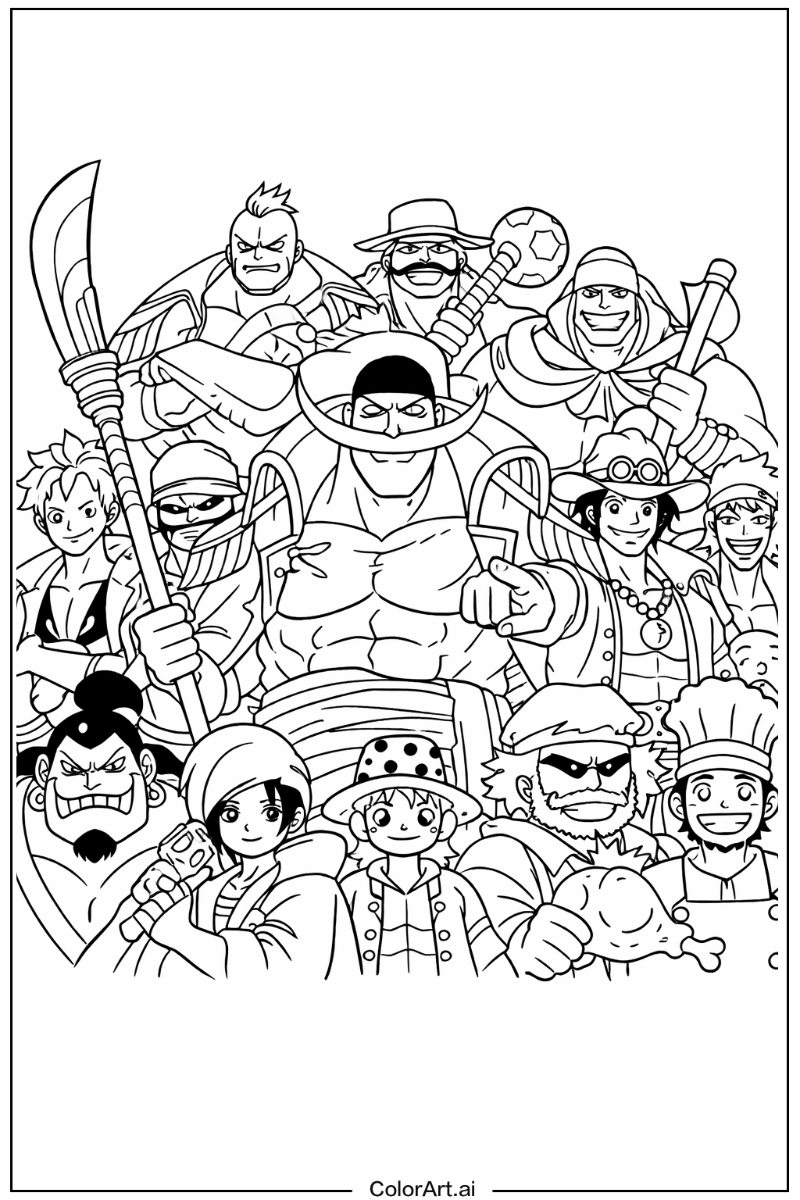 Whitebeard pirates crew One Piece Design