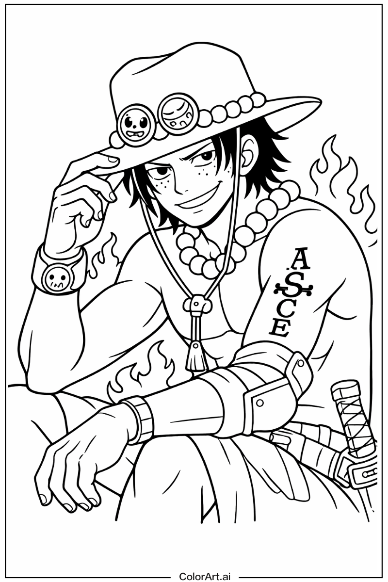 One Piece with Portgas d ace Theme 2