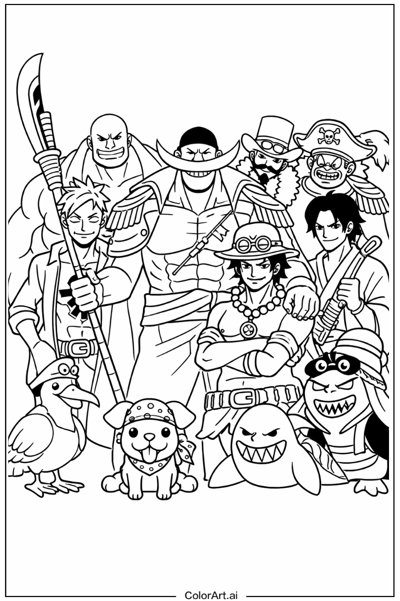 Whitebeard pirates crew One Piece Design 2