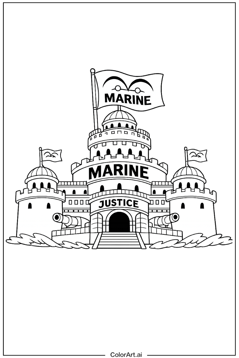 One Piece with Marines headquarters Theme 2