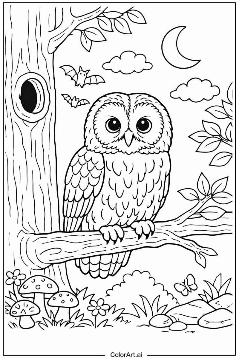Owl with Tawny owl Theme