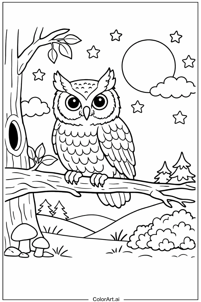 Scops owl Owl Scene