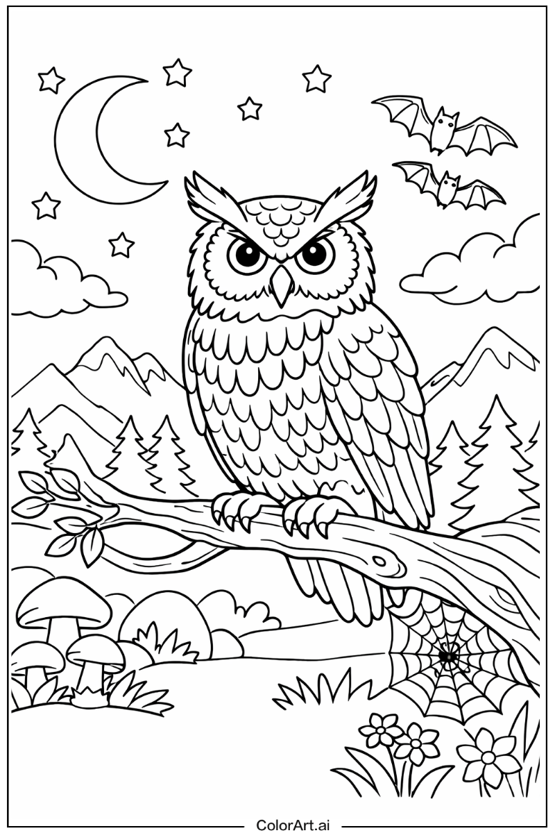 Owl with Eagle owl Theme