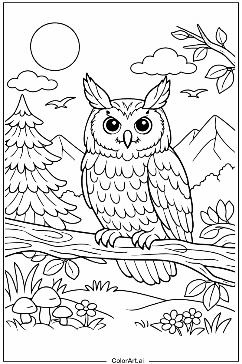 Long eared owl Owl Scene