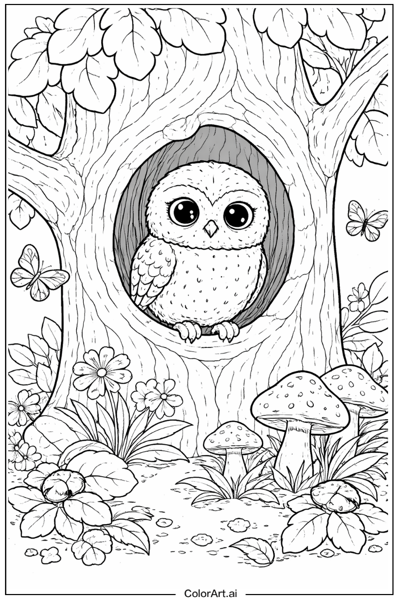 Owl with Elf owl Theme