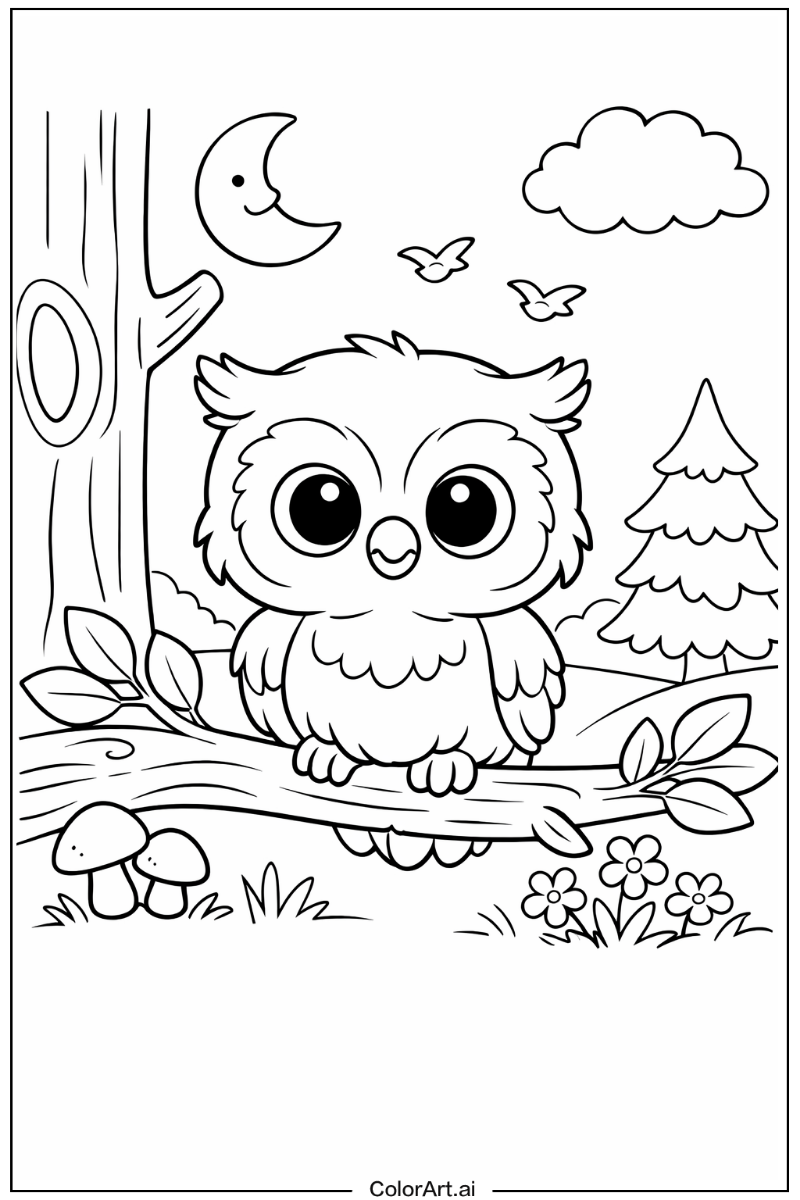 Owl with Baby owl Theme