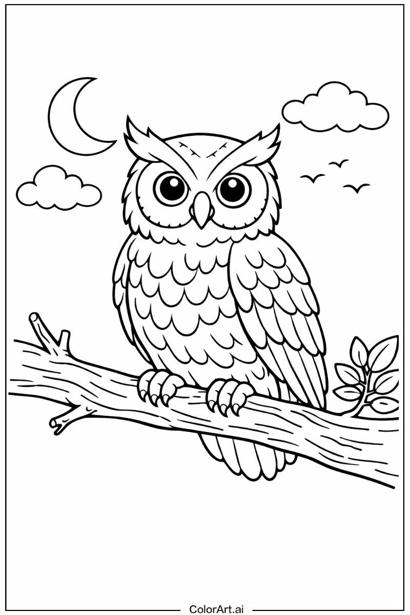 Owl with Perching owl Theme