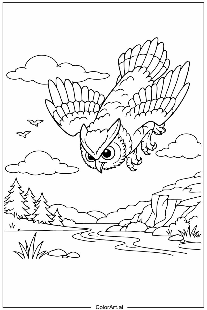 Owl with Diving owl Theme
