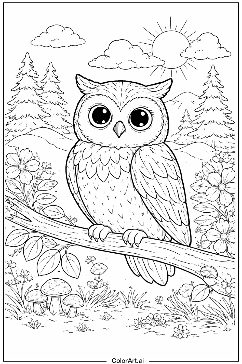 Adult owl Owl Scene