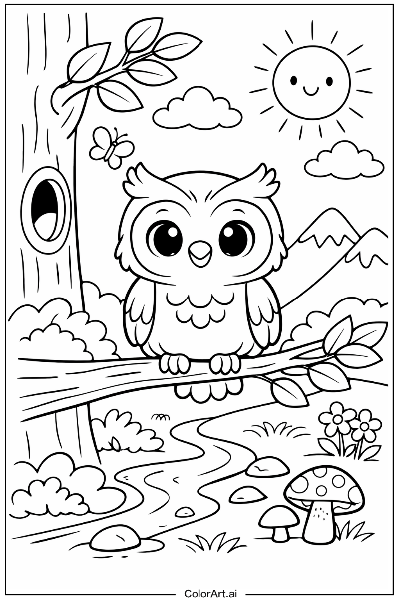 Cartoon owl Owl Design