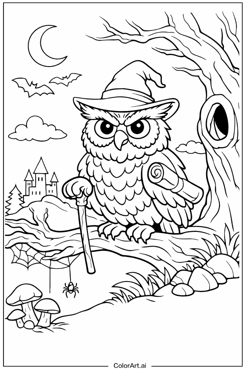 Owl with Old owl Theme