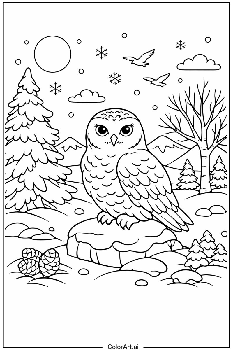 Snowy owl Owl Scene