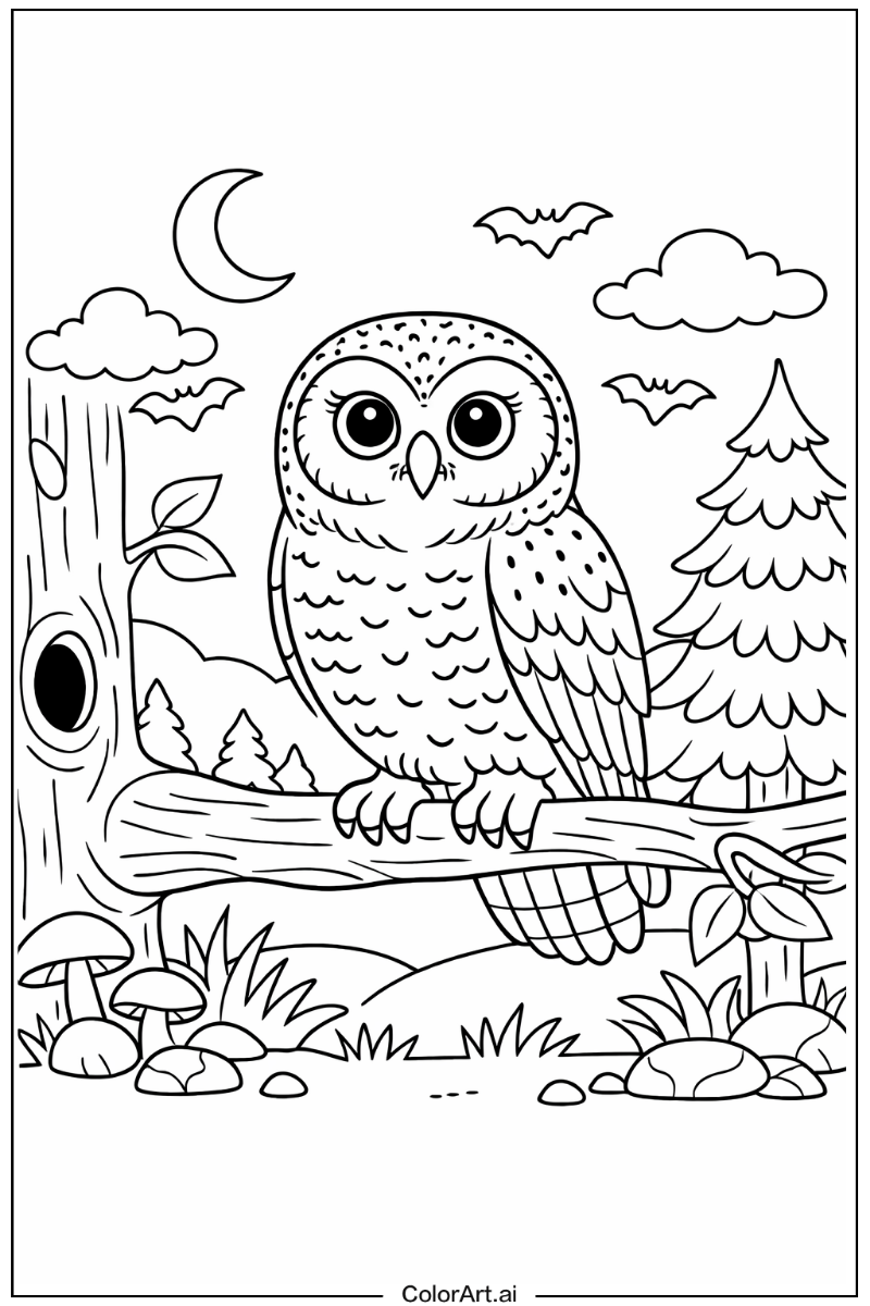 Owl with Spotted owl Theme