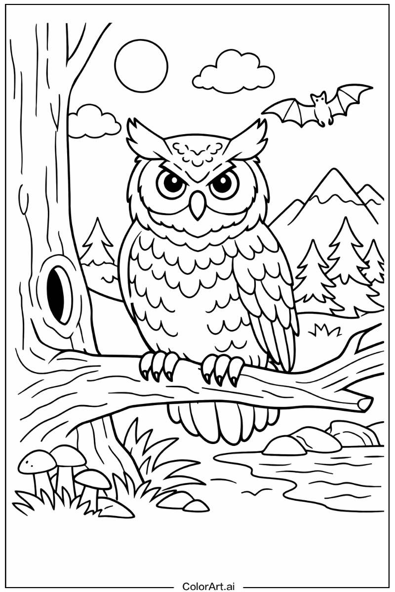 Great horned owl Owl Design