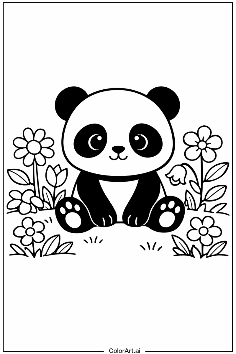 panda in a Garden 2