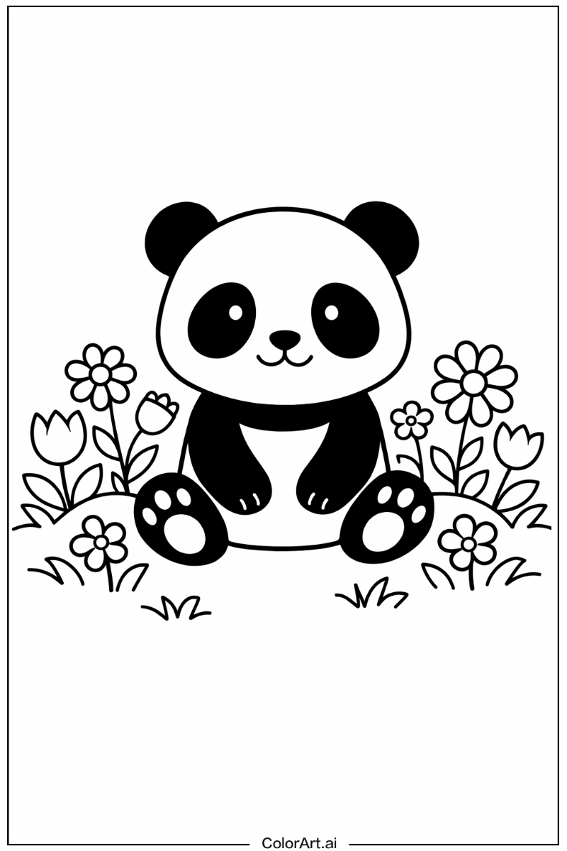 panda in a Garden 4