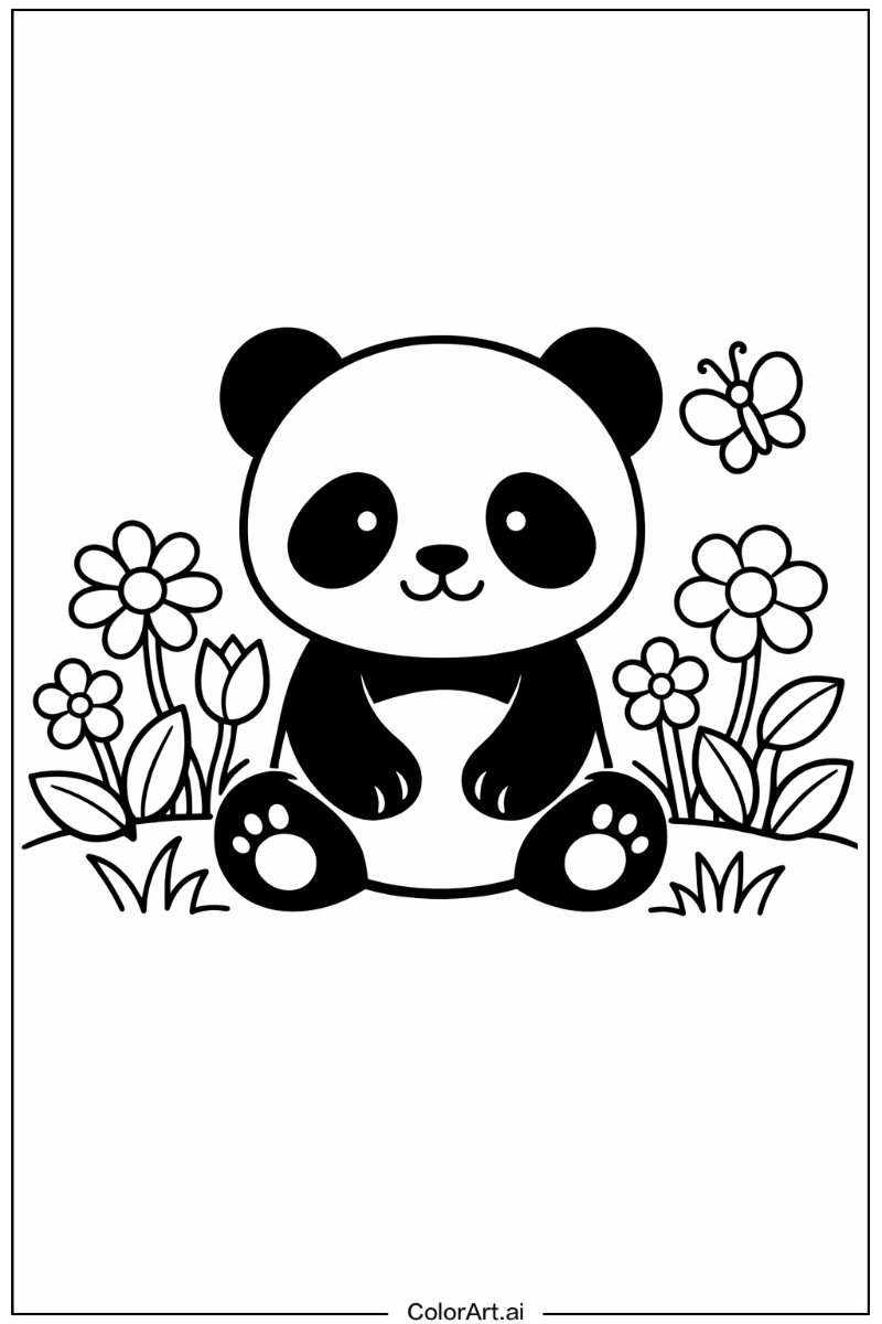 panda in a Garden 5