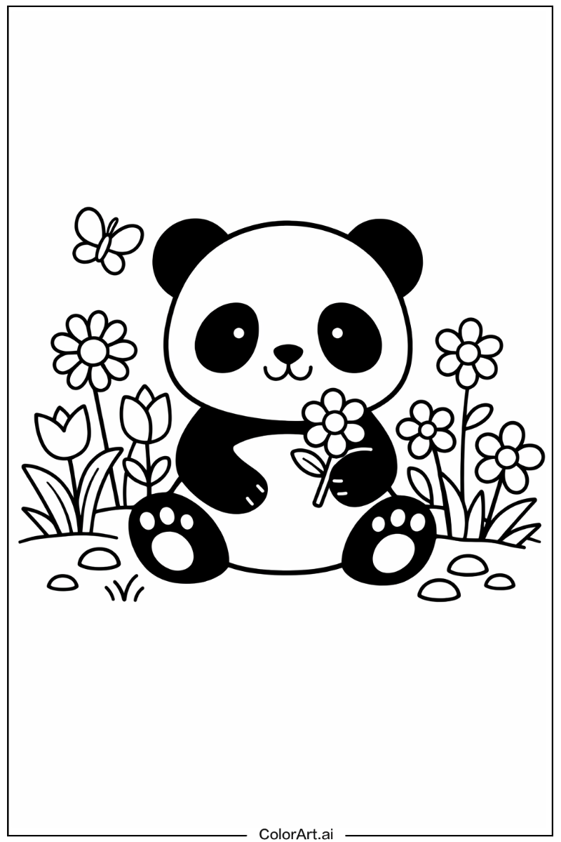 panda in a Garden 6