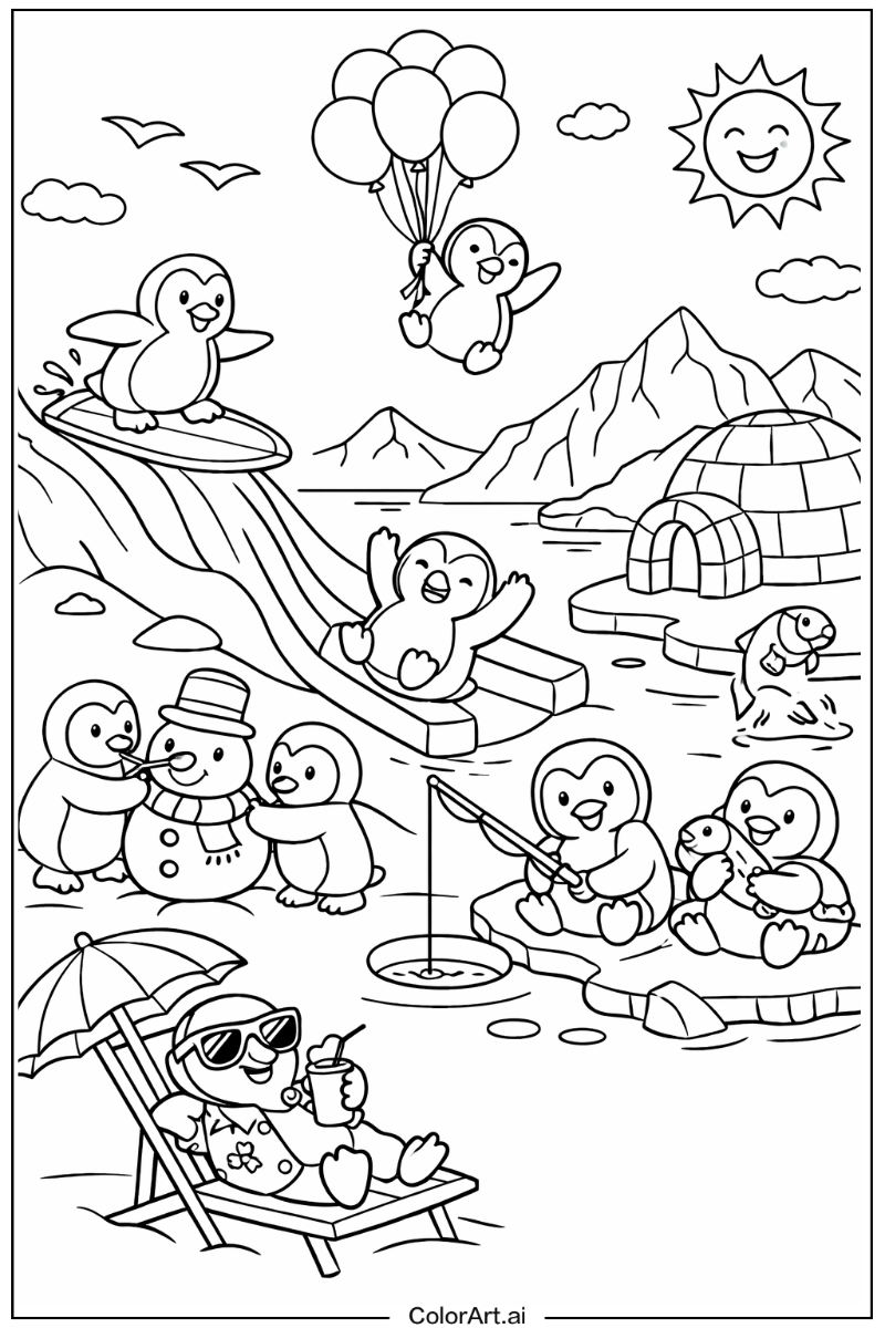 Funny penguin Penguin Scene