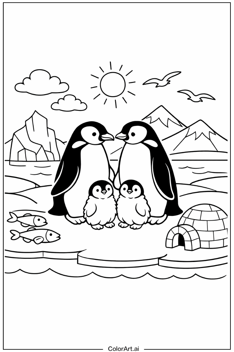 Penguin family Penguin Design