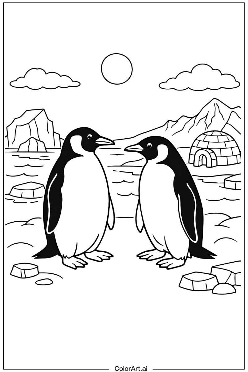 Adult penguin Penguin Scene 2