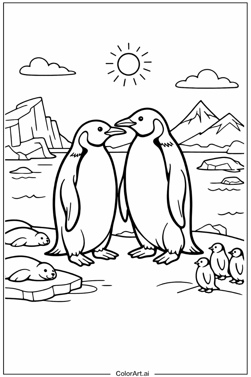 Adult penguin Penguin Scene