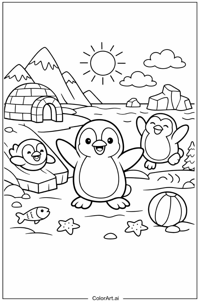 Penguin with Happy penguin Theme 2