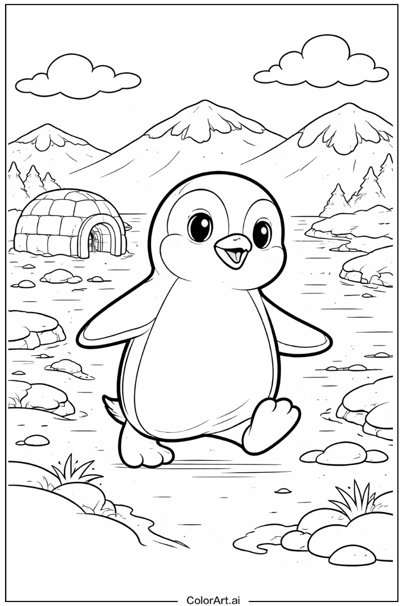 Penguin with Walking penguin Theme 2