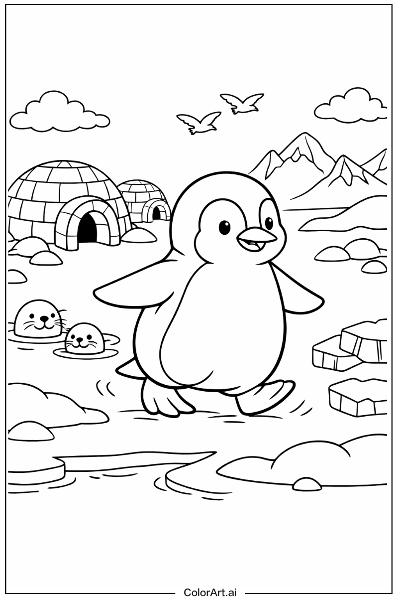 Waddling penguin Penguin Design 2