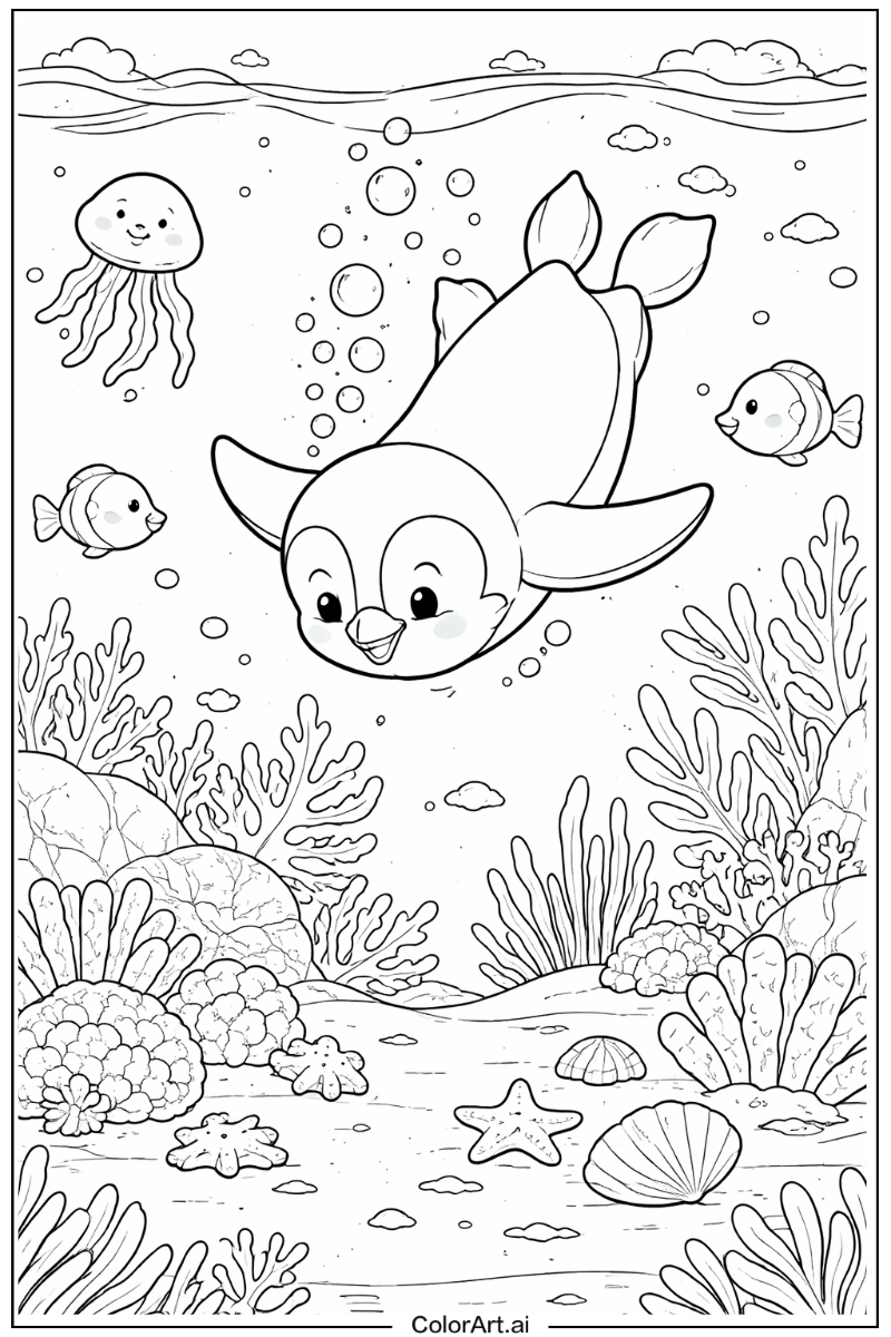 Diving penguin Penguin Design 2