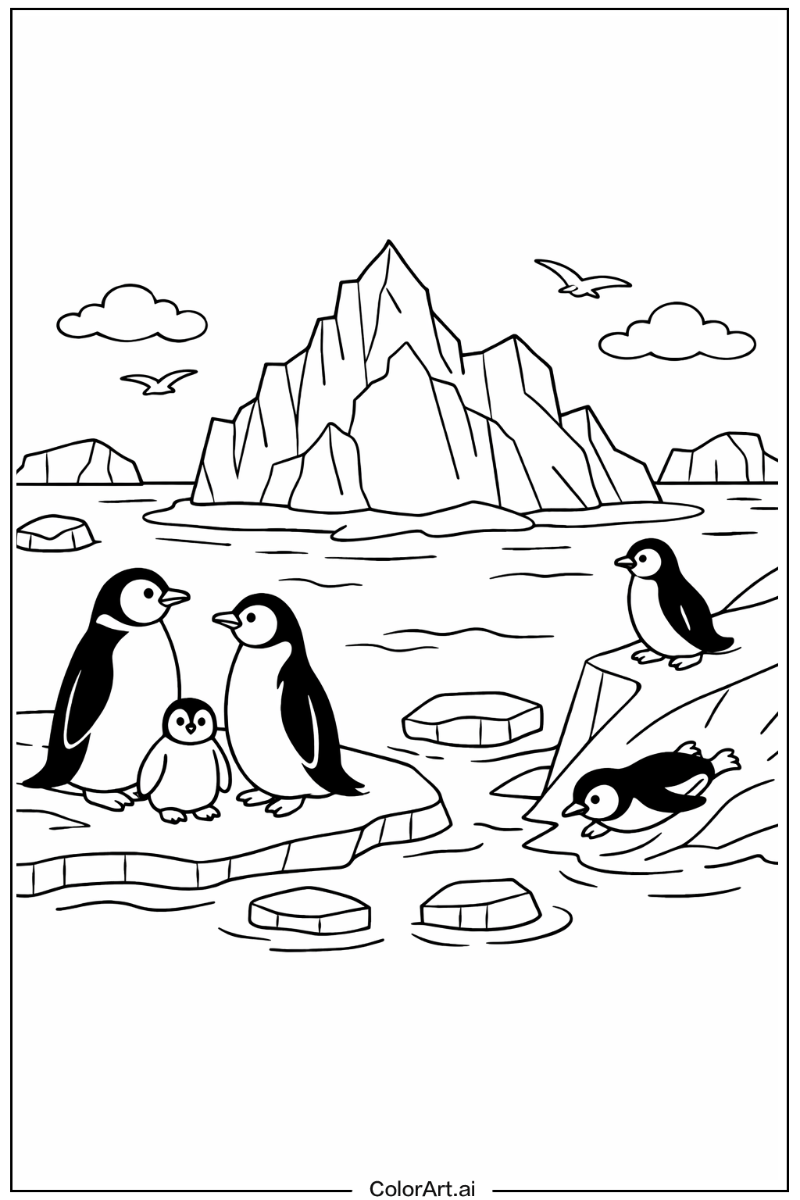 Iceberg penguin Penguin Scene 2