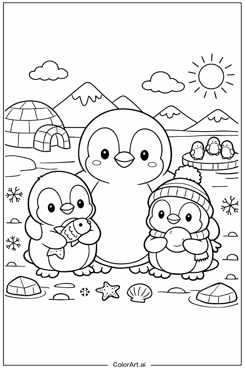 Penguin with Cute penguin Theme