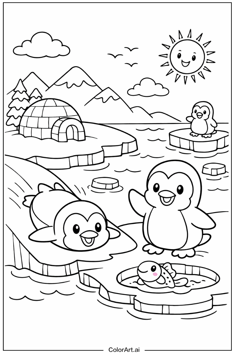 Cartoon penguin Penguin Design