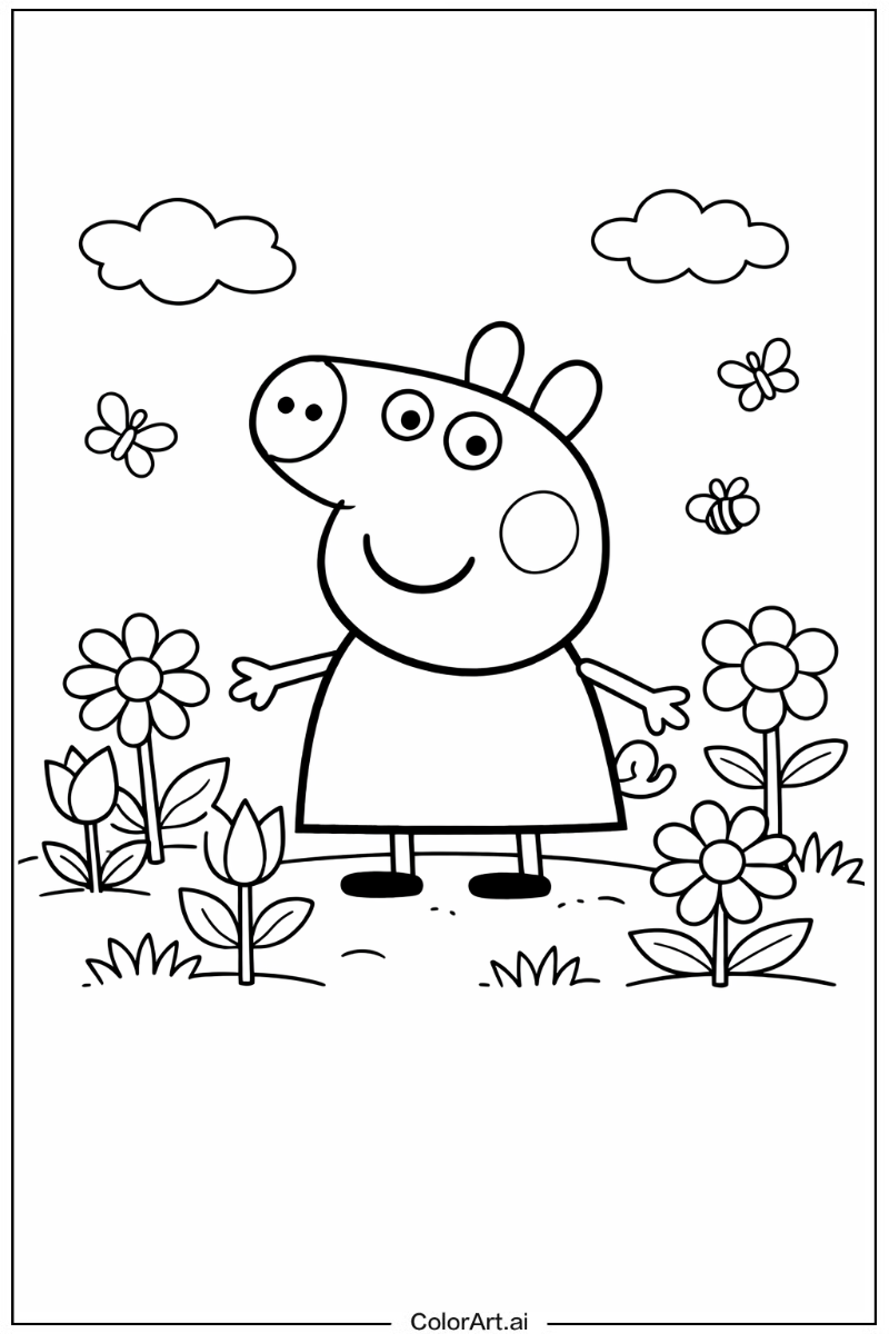 Peppa pig in a Garden 2