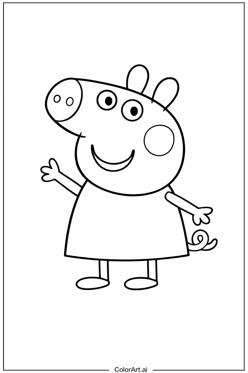 Happy Peppa pig Portrait 2