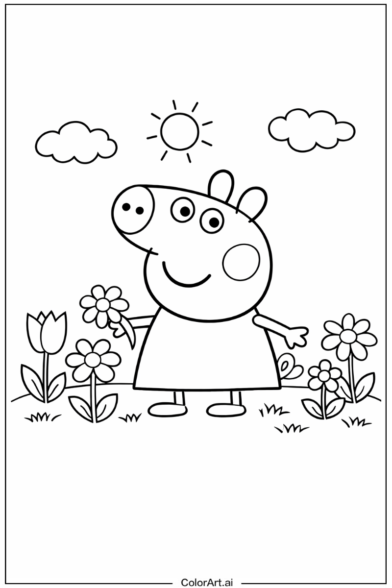 Peppa pig in a Garden 4