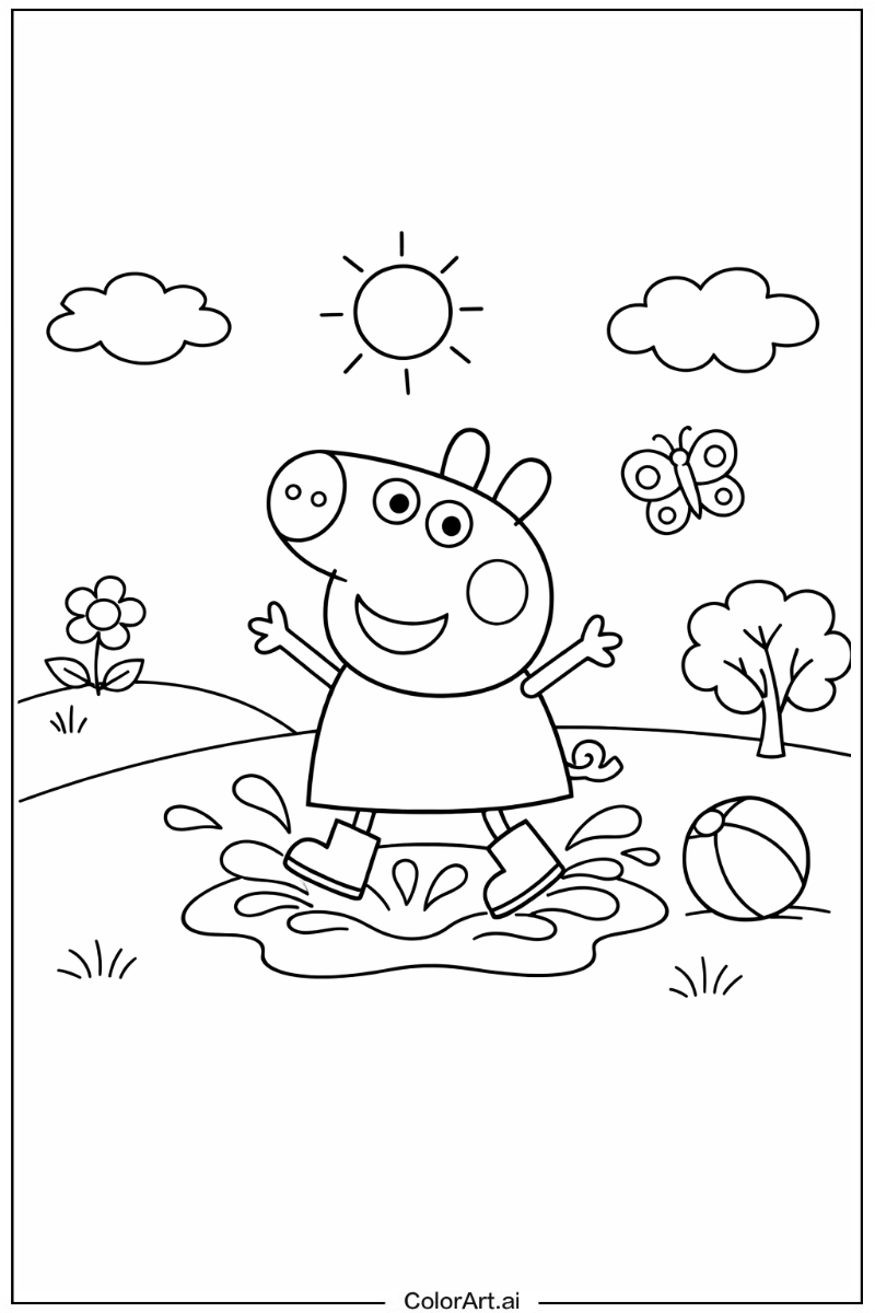 Peppa pig Playing Outside