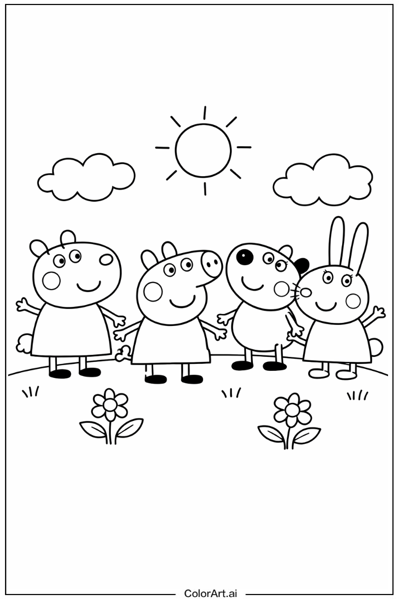 Peppa pig with Friends
