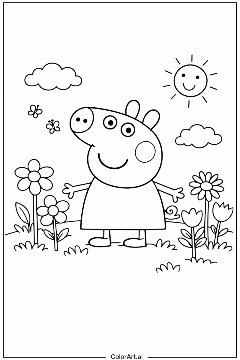 Peppa pig in a Garden 6