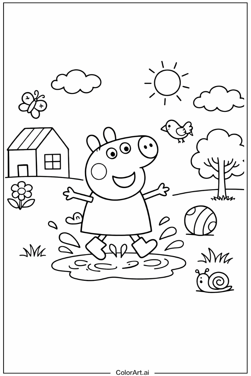 Peppa pig Playing Outside 7