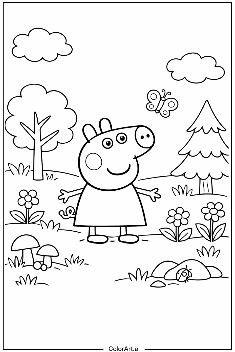 Peppa pig in Nature