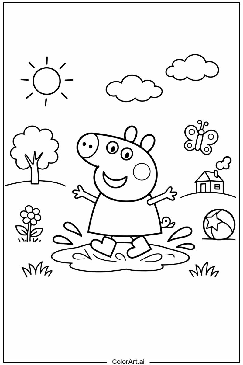 Peppa pig Playing Outside 8